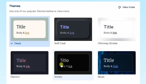 Theme Selection & Branding