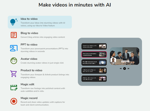 Text-to-video creation